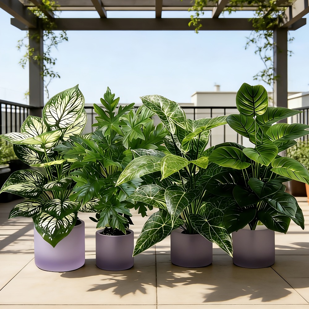 Fiddle Leaf Fig - 4PC Artificial Plants with 48Leaves Large
