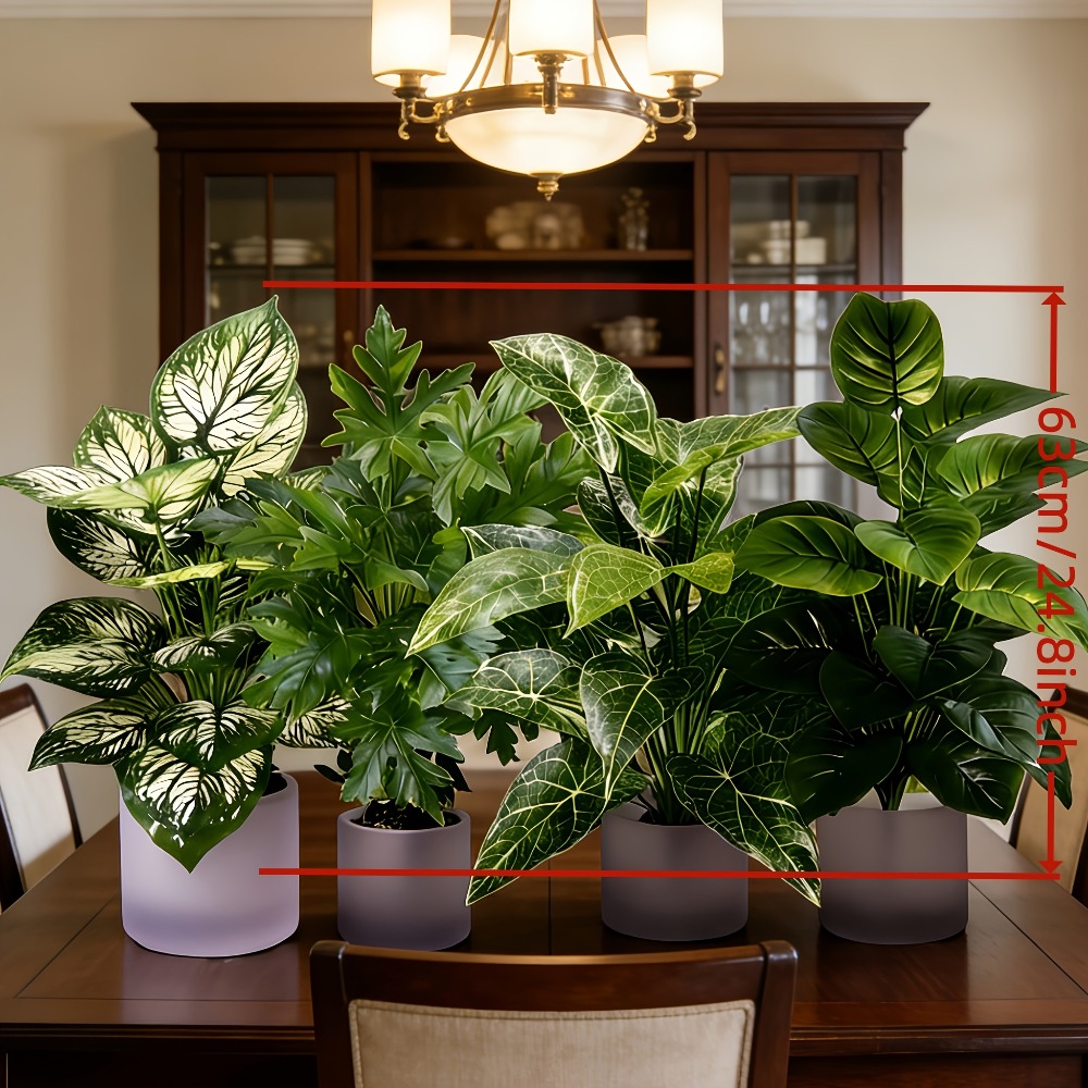4PC Artificial Plants with 48L - đánh giá và giá Fiddle Leaf Fig