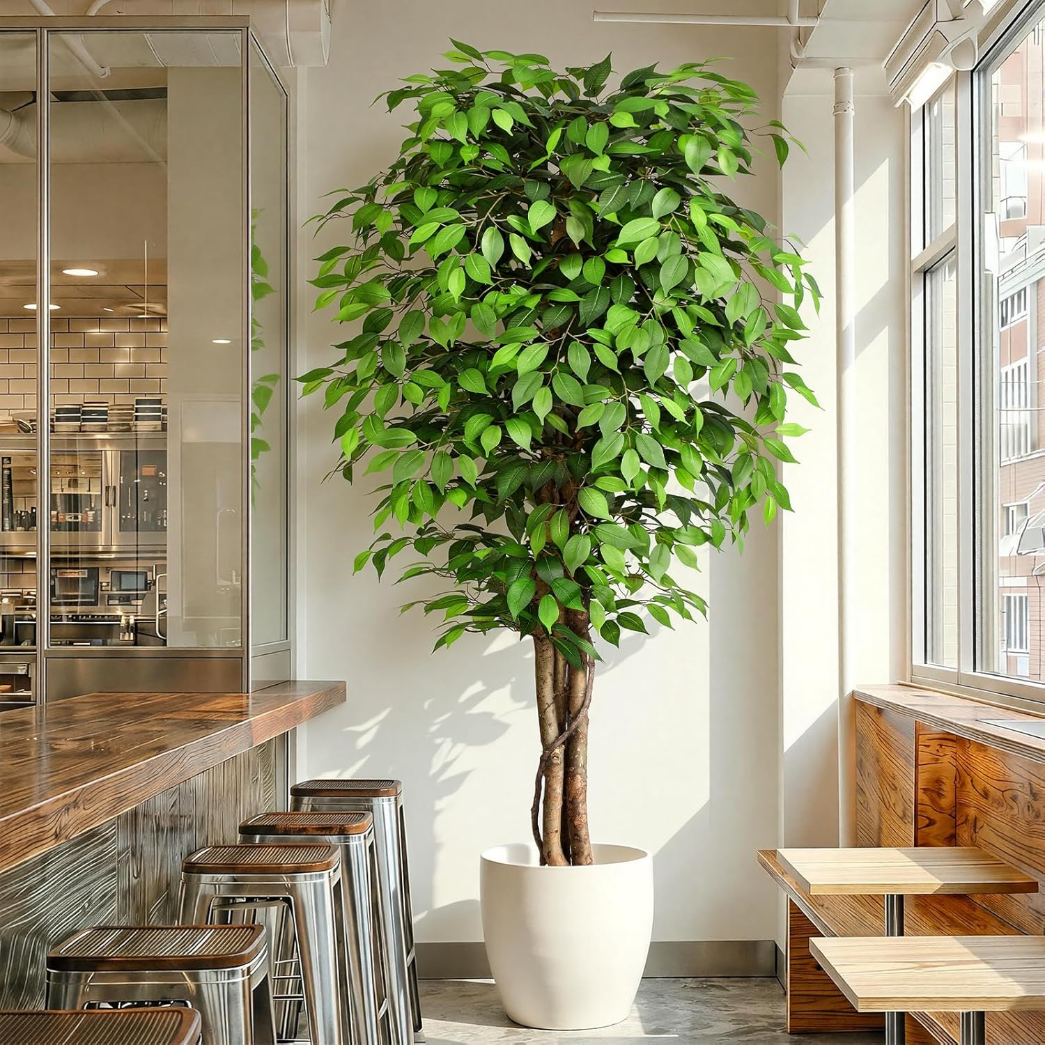 Lifelike Artificial Ficus Tree - đánh giá và giá Fiddle Leaf Fig