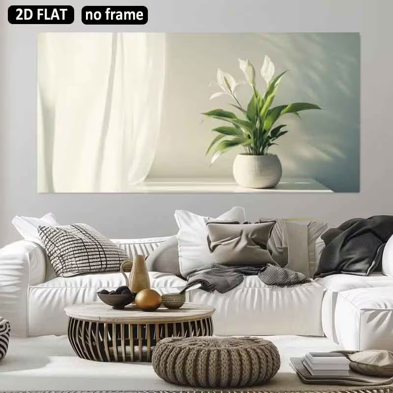 1pc (No frame),2D Flat, 2D Fla - đánh giá và giá Peace Lily White