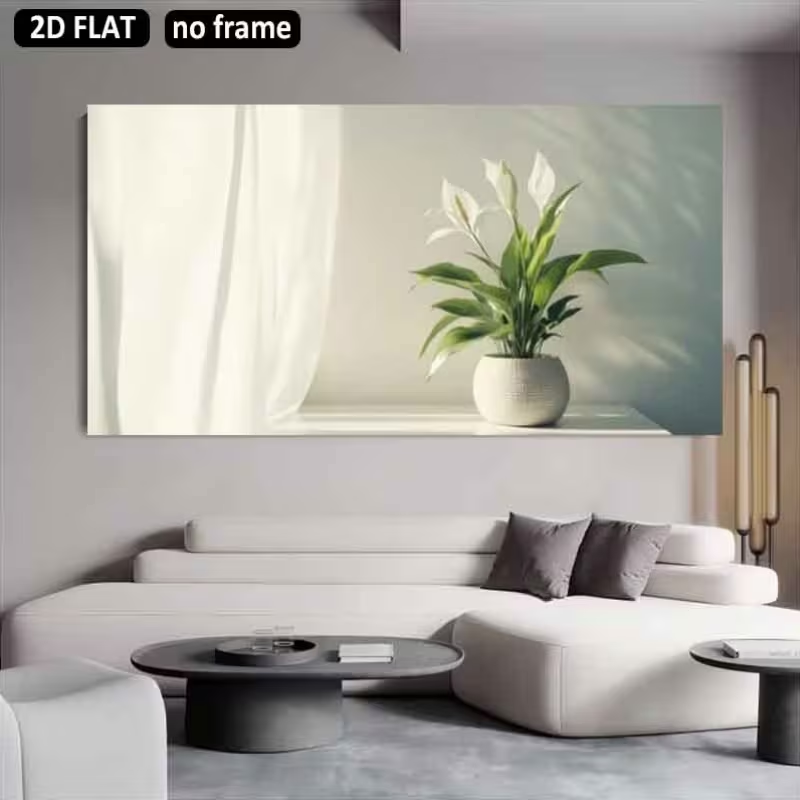 1pc (No frame),2D Flat, 2D Fla - đánh giá và giá Peace Lily White