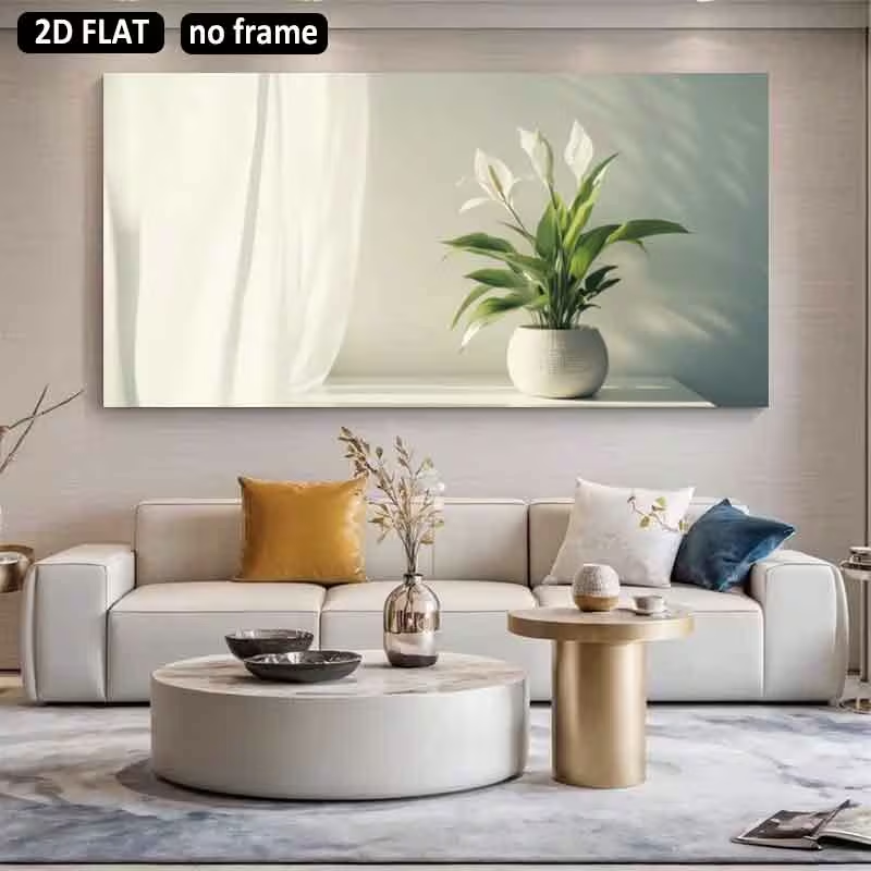 1pc (No frame),2D Flat, 2D Fla - đánh giá và giá Peace Lily White