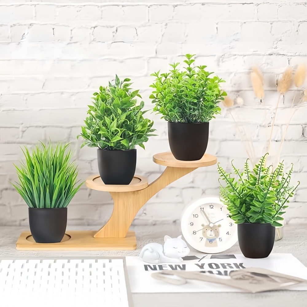 4pcs/set Mini Artificial Plant - đánh giá và giá Fiddle Leaf Fig