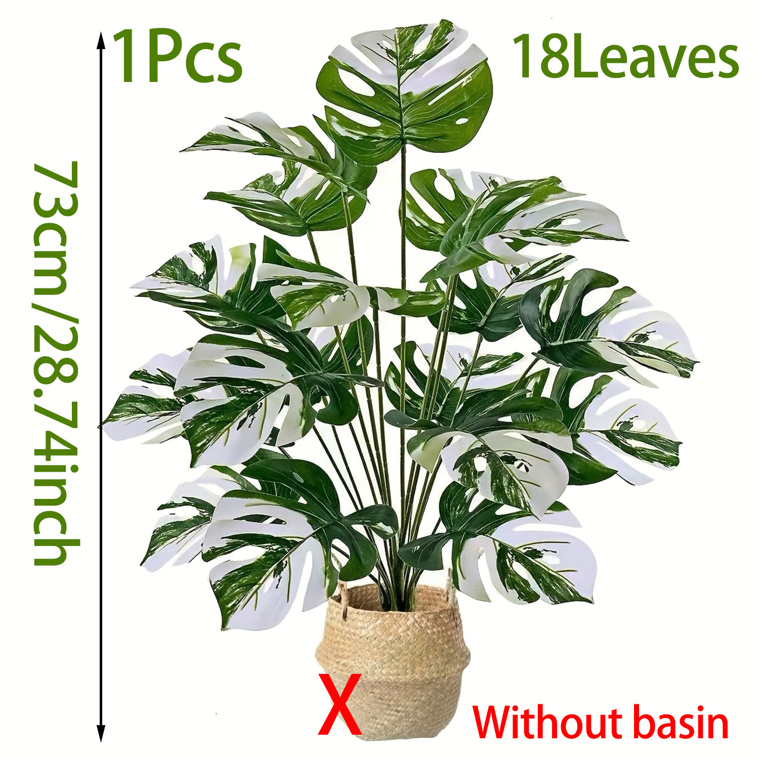 Realistic Artificial Monstera  - đánh giá và giá Fiddle Leaf Fig